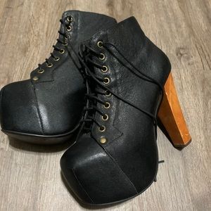 Jeffrey campbell boots high heel size 6 black